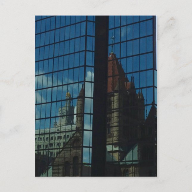 Cartão postal da Trindade Church/John Hancock Towe (Frente)