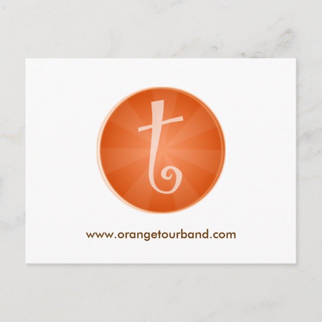 Cartão Postal da Turnê Orange (Frente)