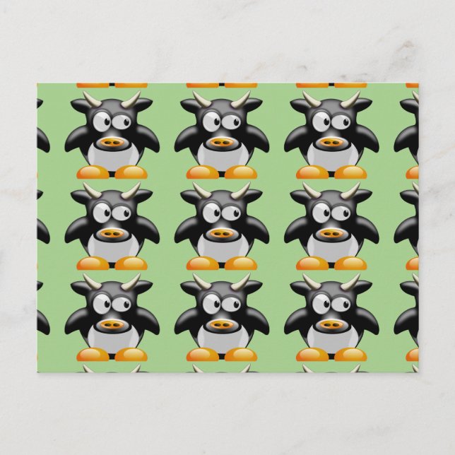 cartão postal da vaca moo (Frente)