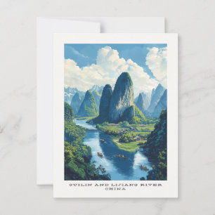 Cartão postal da Viagem do Parque Nacional Guilin
