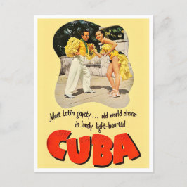 Cartão postal da viagens vintage cubana