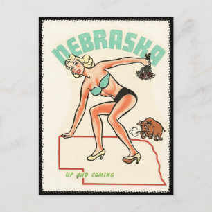 Cartão postal da viagens vintage de Nebraska