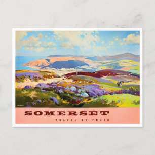 Cartão postal da viagens vintage Somerset England
