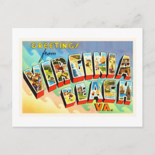 Cartão postal da Viagens vintage Virginia Beach V