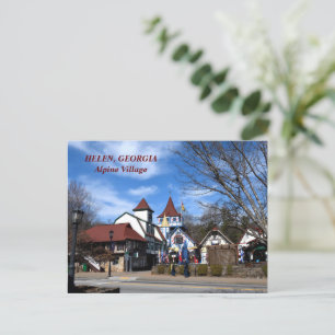 Cartão postal da vila alpina de Helen, Geórgia
