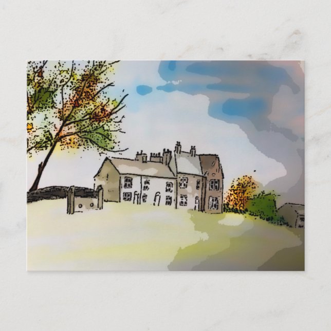 Cartão postal da vila de Rivington (Frente)