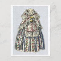 Cartão postal da Vintage Jenny Lind Paper Doll