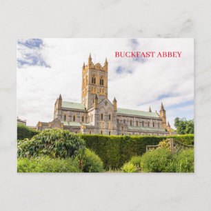 Cartão postal da vista da Abadia de Buckfast