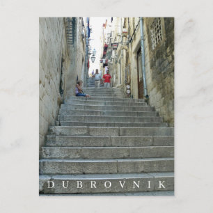 Cartão postal da vista da escadaria de Dubrovnik