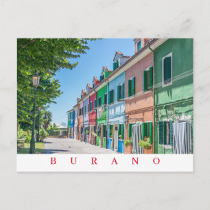 cartão postal da vista da rua da Ilha de Burano