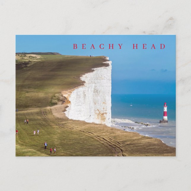 Cartão postal da vista de Beachy Head (Frente)