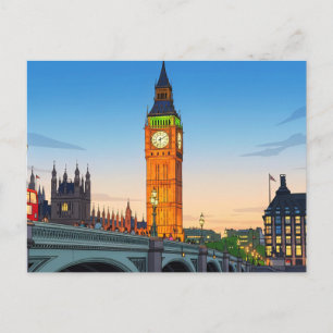 Cartão postal da vista do Big Ben