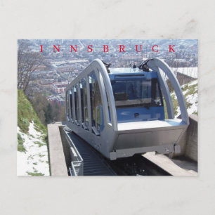 cartão postal da vista do funicular de Innsbruck