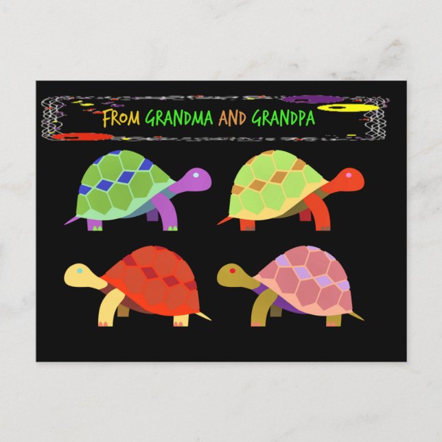 Cartão Postal Da vovó e vovô, só para netos (Frente)