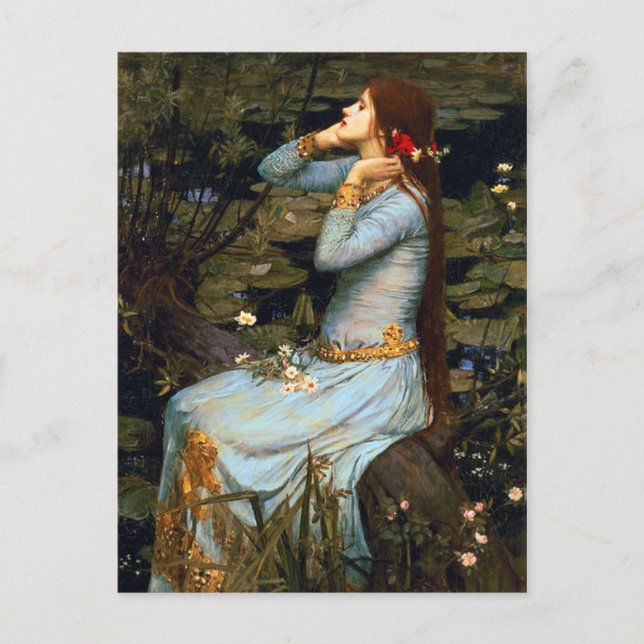Cartão postal da Waterhouse Ophelia (Frente)