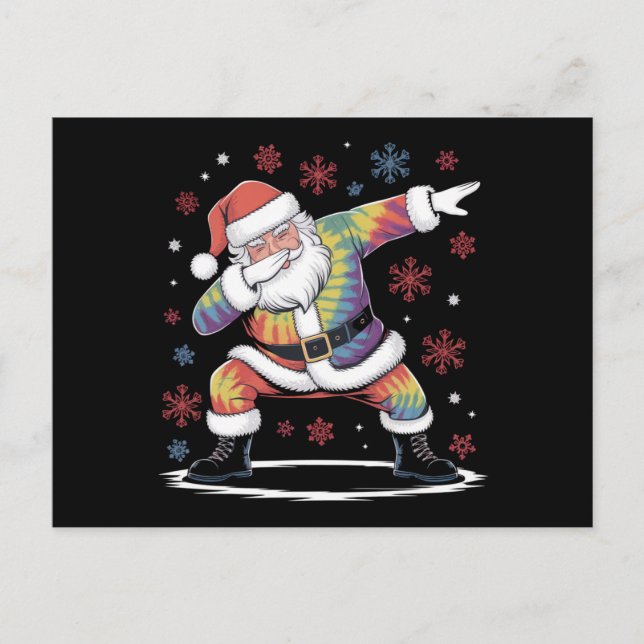Cartão Postal Dabbing Christmas Papais noeis Ugly Christmas Xmas (Frente)