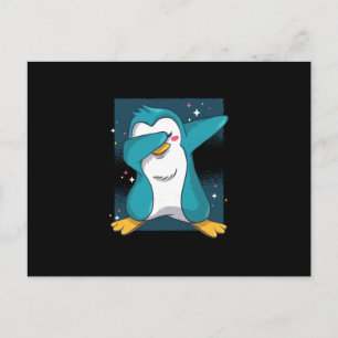 Cartão Postal Dabbing Penguin Dab Penguin
