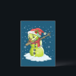 Cartão Postal Dabbing Snowman Tênis Ball Tee Christmas Xmas<br><div class="desc">Dabbing Snowman Tênis Ball Tee natal Papais noeis Natal</div>