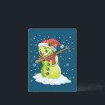 Cartão Postal Dabbing Snowman Tênis Ball Tee Christmas Xmas<br><div class="desc">Dabbing Snowman Tênis Ball Tee natal Papais noeis Natal</div>