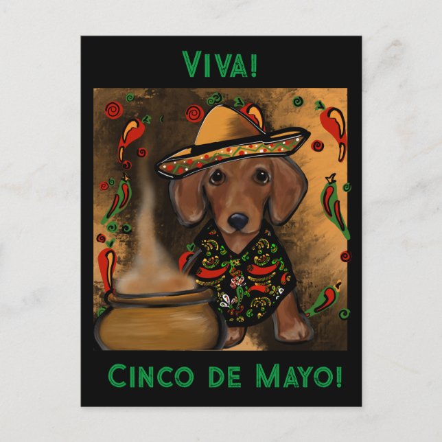 Cartão Postal Dachshund (Frente)