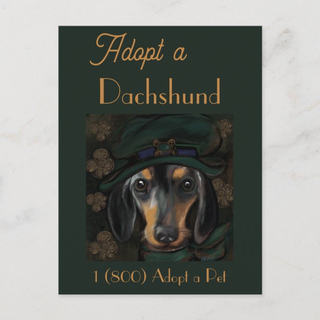 Cartão Postal Dachshund (Frente)