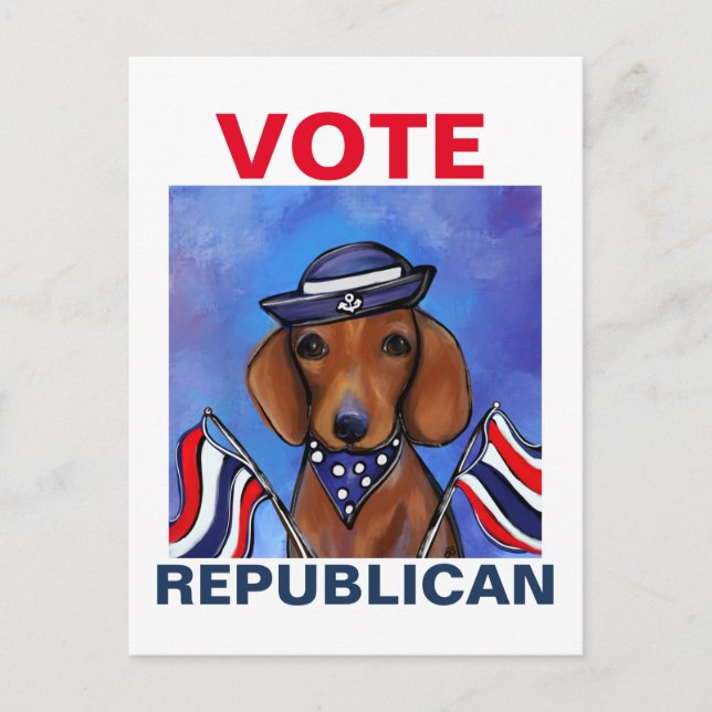 Cartão Postal Dachshund (Frente)