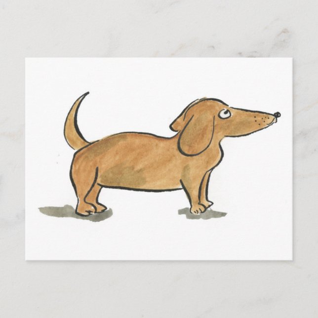 Cartão Postal Dachshund (Frente)