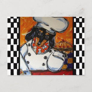Cartão Postal Dachshund Chefs
