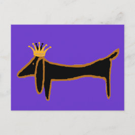 Cartão Postal Dachshund King