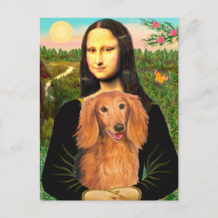 Cartão Postal Dachshund (LHSable) - Mona Lisa