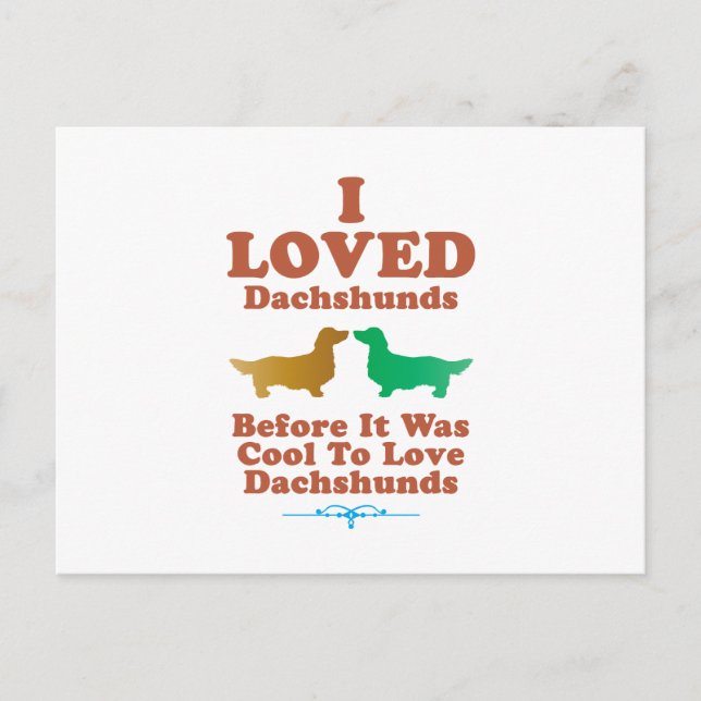 Cartão Postal Dachshund Longhaired (Frente)