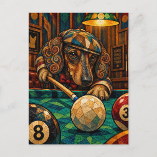Cartão Postal Dachshund, Mosaico Geométrico