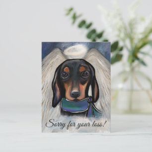 Cartão Postal Dachshund preto e castanho