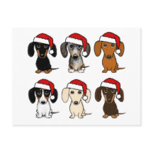 Dachshund Santas Feriado de Cão de Natal Personali