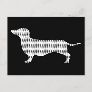 Cartão Postal Dachshund Silhouette De Muitos