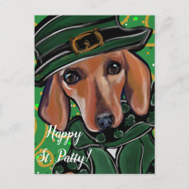 CARTÃO POSTAL DACHSHUND VERMELHO