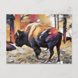 Cartão Postal Dadaism Bison
