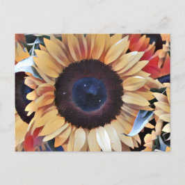 Cartão Postal Dadaism Sunflower
