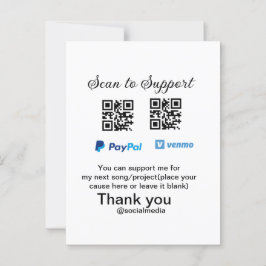Cartão Postal Dádiva virtual jar q r código doação de moeda PayP