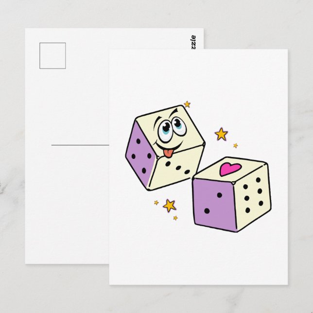 Cartão Postal Dados da Sorte (Frente/Verso)