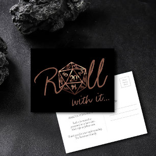 Cartão Postal Dados de RPG   Mesa do Jogador de Cobre Mudança de