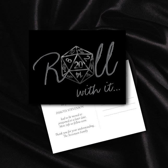 Cartão Postal Dados de RPG | Mudança de Data para Jogadores de M (Criador carregado)