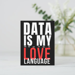 Cartão Postal Dados São Minha Linguagem do Amor - Divertido Cien