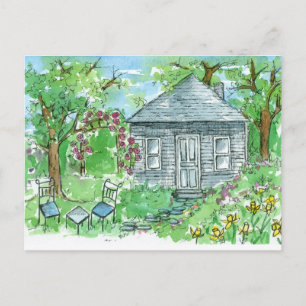 Cartão Postal Daffodil Cottage Watercolor Que Mudámos