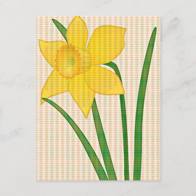 Cartão Postal Daffodil Springtime design de flores amarelas (Frente)