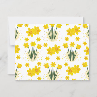 Cartão Postal Daffodils brilhantes, padrão perfeito