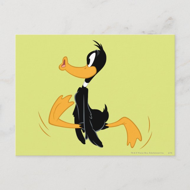 Cartão Postal DAFFY DUCK™ sendo louco (Frente)