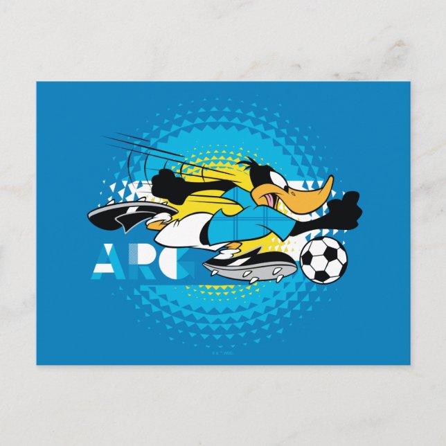 Cartão Postal DAFFY DUCK™ Team Argentina Soccer Graphic (Frente)