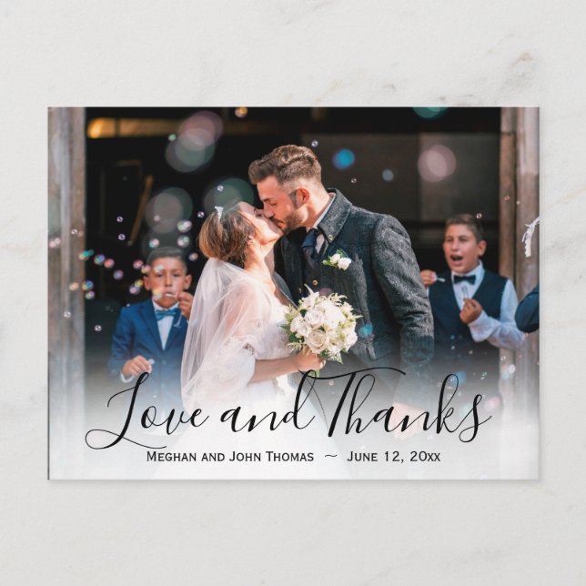 Cartão Postal Dahlia Purple Lavanda Floral Casamento Obrigado (Frente)