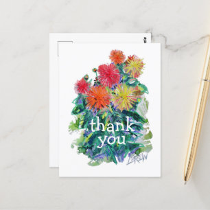 Cartão Postal Dahlias #170310